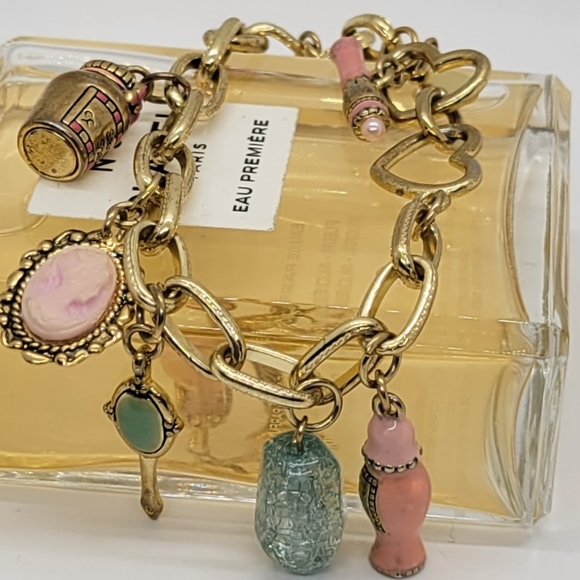 Vintage Cookie Lee Rare Signed Charm Bracelet - Picture 3 of 7